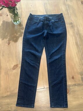 LOFT Dark Blue Straight-Leg Jeans